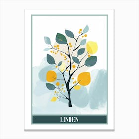 Linden Tree Flat Illustration 3 Poster Canvas Print