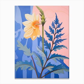 Aconitum 2 Hilma Af Klint Inspired Pastel Flower Painting Canvas Print
