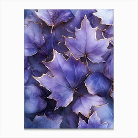 Lilac purple maple leaves Canvas Print