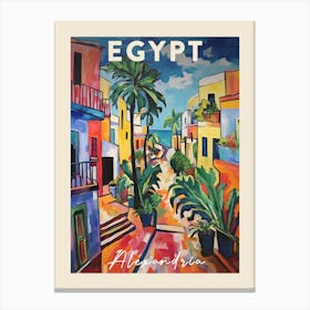Alexandria Egypt 1 Fauvist Painting  Travel Poster Canvas Print