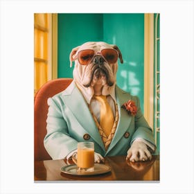 A Bulldog Dog 6 Canvas Print