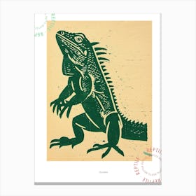 Iguana Bold Block 6 Poster Canvas Print
