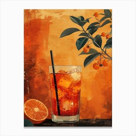 Aperol Spritz Orange 34 Canvas Print