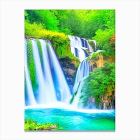 Kravice Waterfalls, Bosnia And Herzegovina Realistic Photograph (1) Canvas Print