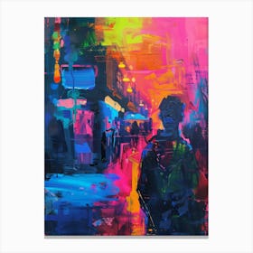 Neon City Canvas Print