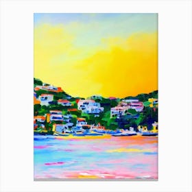 Cala Salada 2, Ibiza, Spain Bright Abstract Canvas Print