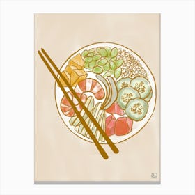 Hawaiian Food Sketch Canvas Print