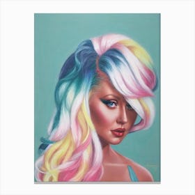 Christina Aguilera Colourful Illustration Canvas Print
