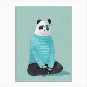 Panda Bear In Sunglasses Canvas Print