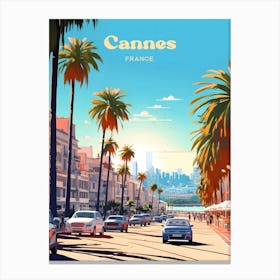 Cannes France Oceanview Travel Art Canvas Print