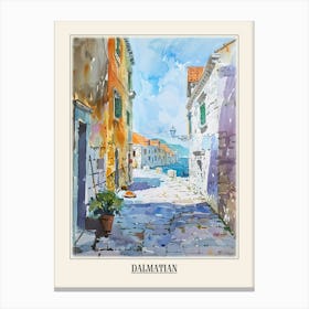 Dalmatian Colourful Watercolour 3 Poster Canvas Print