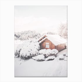 Snow Covered Cabin Canvas Print