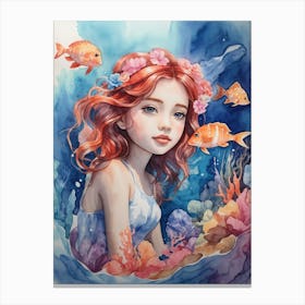 Absolute Reality V16 Dreamlike Underwater Adventure Watercolor 3 Canvas Print