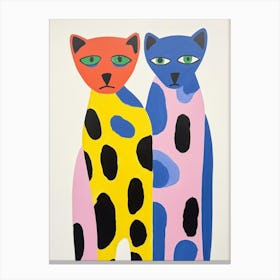 Colourful Kids Animal Art Panther 1 Canvas Print