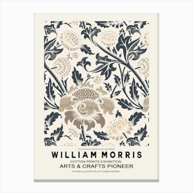 William Morris Beige Floral Poster Canvas Print