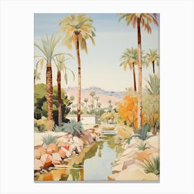 Desert Landscape With Palms - expressionism 3 Canvas Print