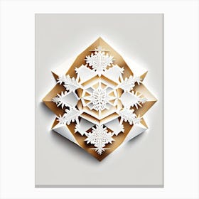 Hexagonal, Snowflakes, Marker Art 3 Canvas Print