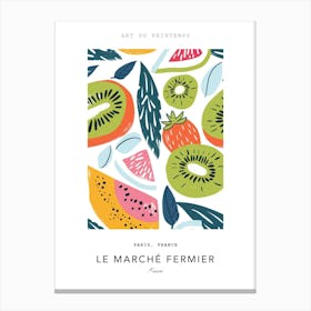 Kiwi Le Marche Fermier Poster 3 Canvas Print