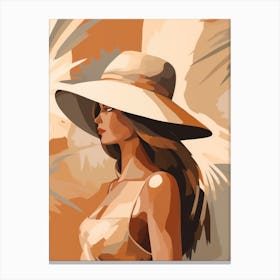 Woman In A Hat 9 Canvas Print