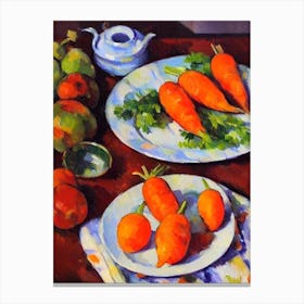 Carrot Cezanne Style vegetable Canvas Print