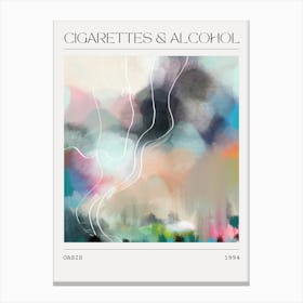 Oasis Music Painting - Cigarettes & Alcohol Music Poster Painting Canvas Print