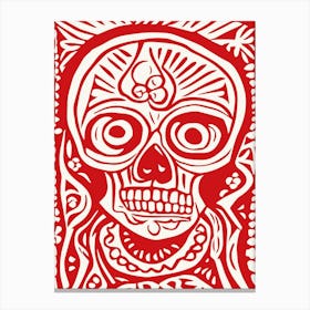 Day Of The Dead Skull Canvas Print