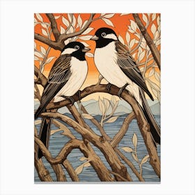 Art Nouveau Birds Poster Common Tern 1 Canvas Print