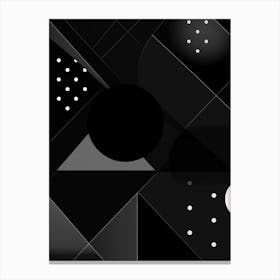 Abstract Black And White Canvas Print