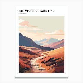The West Highland Line Scotland 8 Hiking Trail Landscape Poster Canvas Print