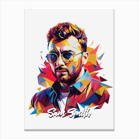 Sam Smith 02 Portrait Music Icon WPAP Pop Art Style Canvas Print