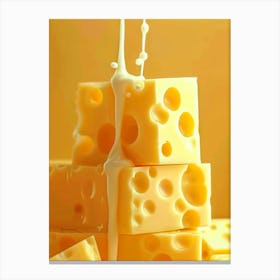 Melt The Cheese In This Image, Letting It Drip Some Liquid Canvas Print