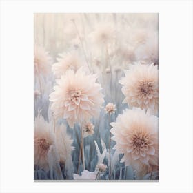 Frosty Botanical Dahlia 1 Canvas Print