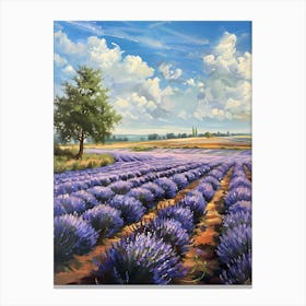 Lavender Field And Tree Canvas Print