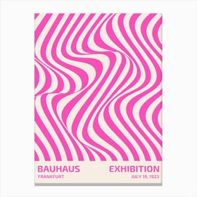 Bauhaus Exhibition pink whirls print Leinwandbild