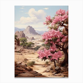 Rhododendron Victorian Style 3 Canvas Print
