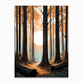 Forest At Sunset Canvas Print