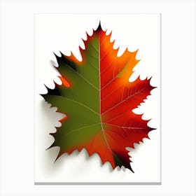 Maple Leaf Vibrant Inspired 3 Canvas Print