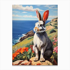 Rabbit On The Rocks Canvas Print