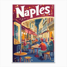 Aihrgdesign A 1970s Inspired Travel Poster For Naples Depicti Ae462572 913d 44d9 80c3 7d6913cf9220 3 Canvas Print