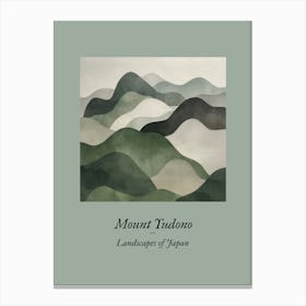 Landscapes Of Japan Mount Yudono Canvas Print