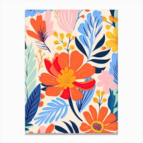 Flowers 26, Matisse style, Floral texture Canvas Print