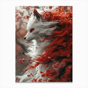 Beautiful Fantasy White Fox 22 Canvas Print