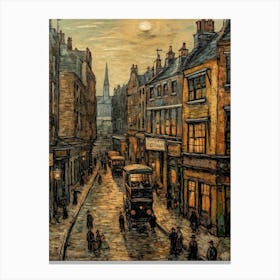 London England Van Gogh Style 3 Canvas Print