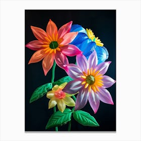 Bright Inflatable Flowers Passionflower 2 Canvas Print