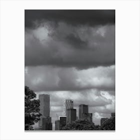 Black And White Cityscape Canvas Print