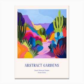 Colourful Gardens Desert Botanical Garden Usa 2 Blue Poster Canvas Print