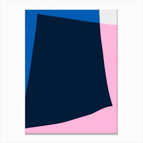 Pink and blue geometry 1 Canvas Print