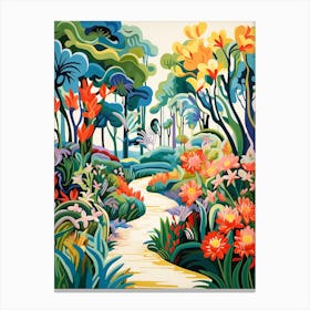 Descanso Gardens Usa Modern Illustration 1 Canvas Print