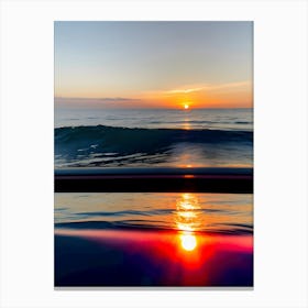 Sunset At The Beach-Reimagined 1 Canvas Print