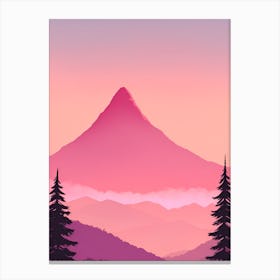 Misty Mountains Vertical Background In Pink Tone 23 Canvas Print